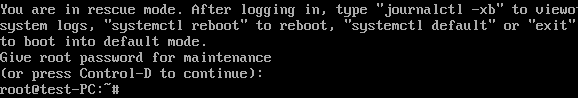 single user mode